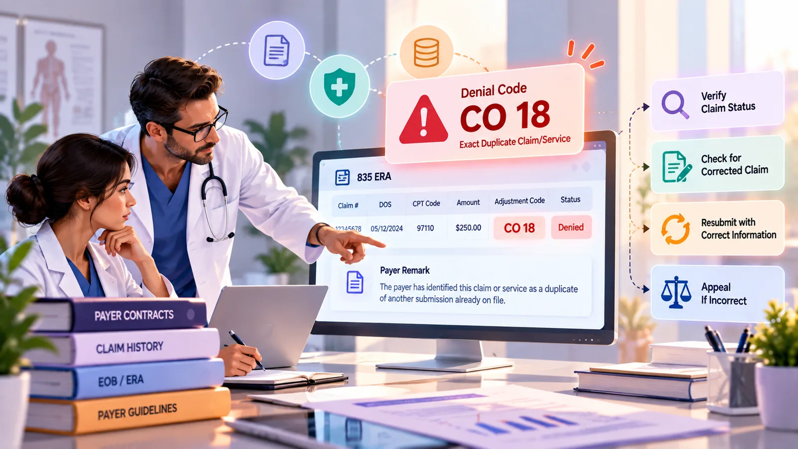 What Is Denial Code CO 18 and Why Was the Claim Denied? 