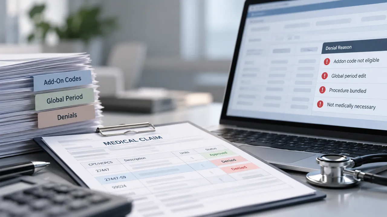 How to Review Add-On Code and Global Period Denials: A Medical Billing Guide